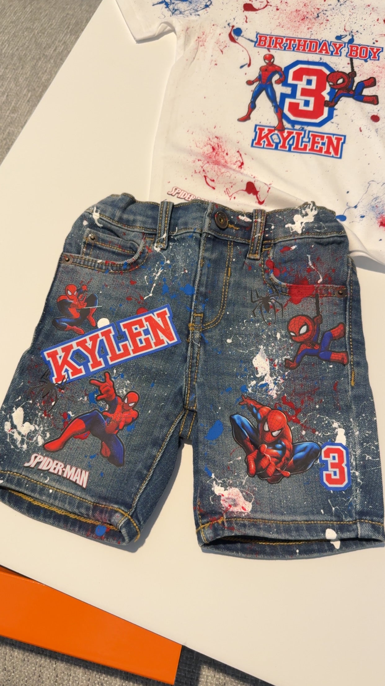 Denim Birthday Set | Toddler Outfit | Custom Shirt | Custom Denim | Custom Shoes