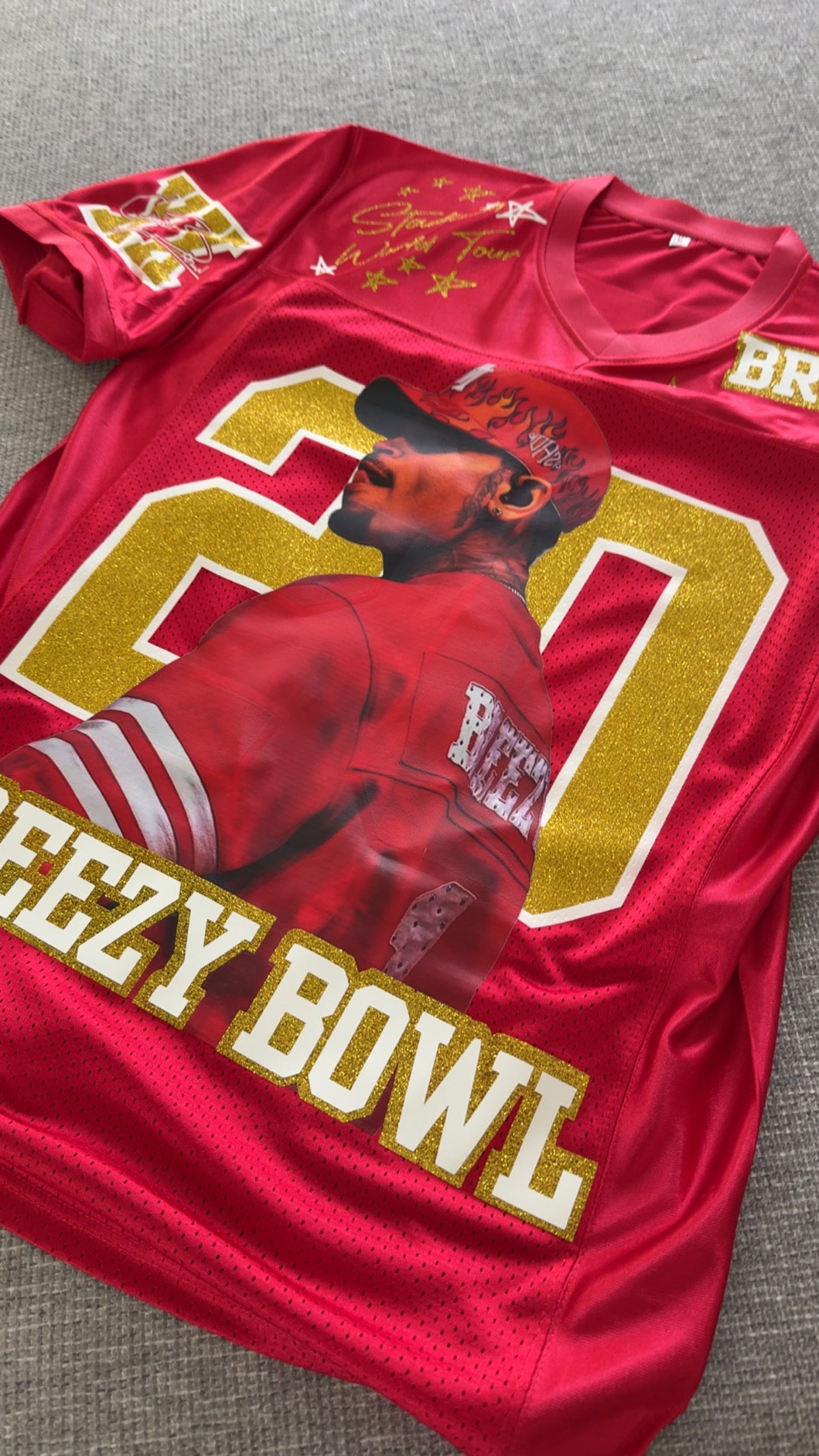 Breezy Bowl Jersey | Chris Brown Tour | World Tour | Custom Jersey | Unisex