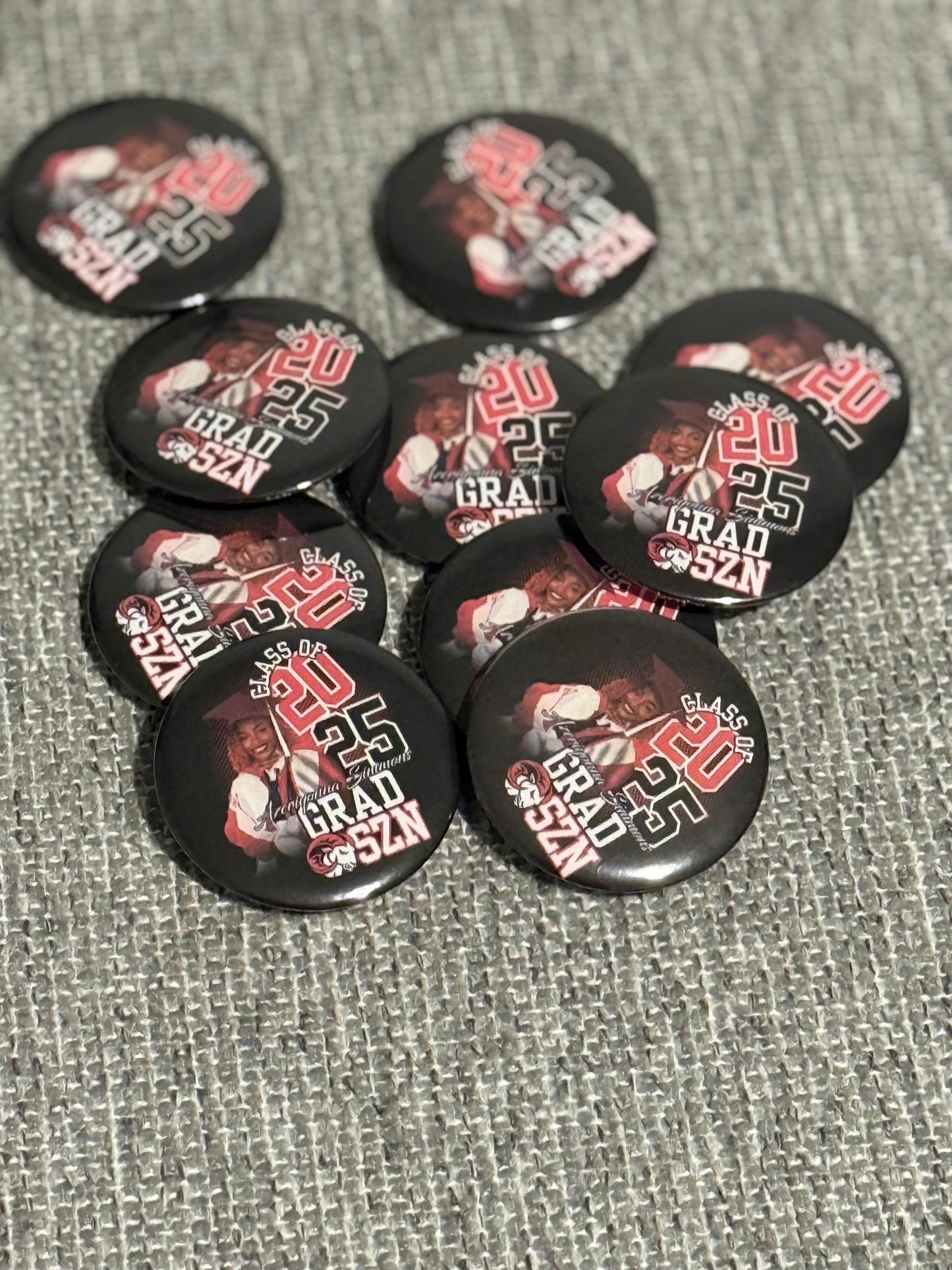 Button Pin | Graduation Pin | Memorial Pin | Birthday Pin | Memorial Ribbon Set | Custom Buttons