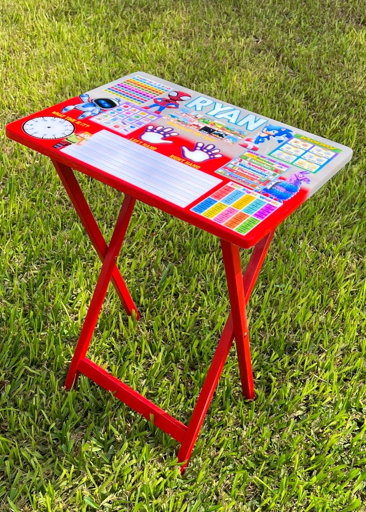 Folding Tray Table | Learning Table | Custom TV Tray | Kids Learning Table | Sports Table