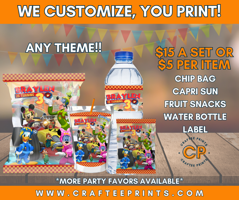 Digital Party Bundle | We Edit | You Print | Party Favors