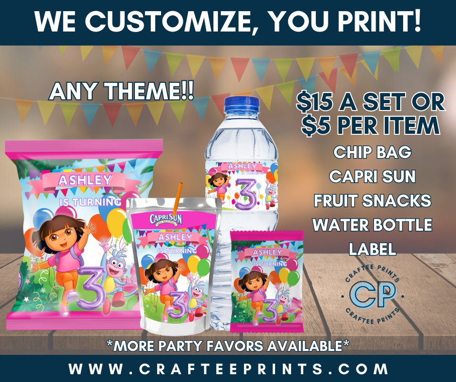 Digital Party Bundle | We Edit | You Print | Party Favors