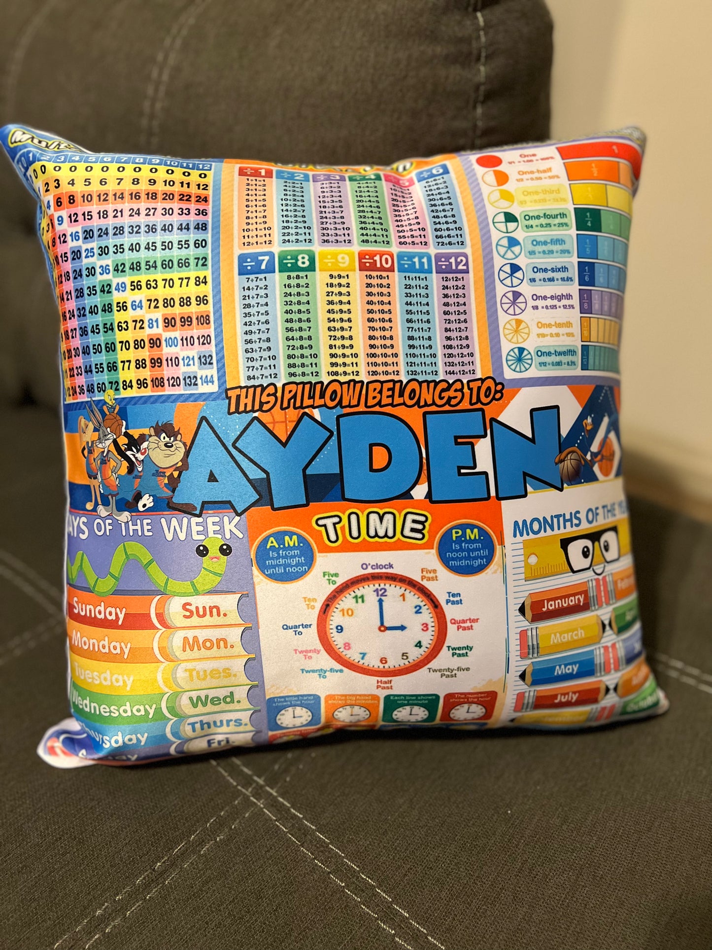 Kid’s Learning Pillow | Educational Pillow