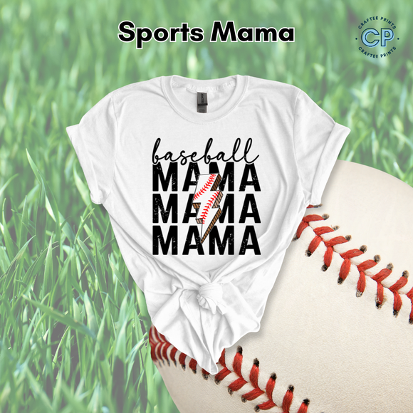 Retro Distressed Sports Mama T-Shirt | Baseball Mama | Basketball Mama | Softball Mama | Volleyball Mama | Football Mama | Soccer Mama