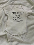 Handpicked For Earth | In Heaven | Baby Announcement  | Custom One Piece | Baby One Piece | Heaven Sent One Piece |New Baby Gift