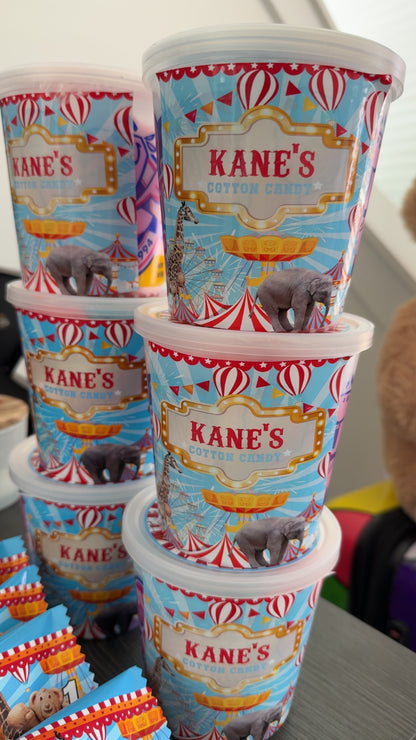 Cotton Candy Tubes | Personalized | Dozen | Birthday Party Favor