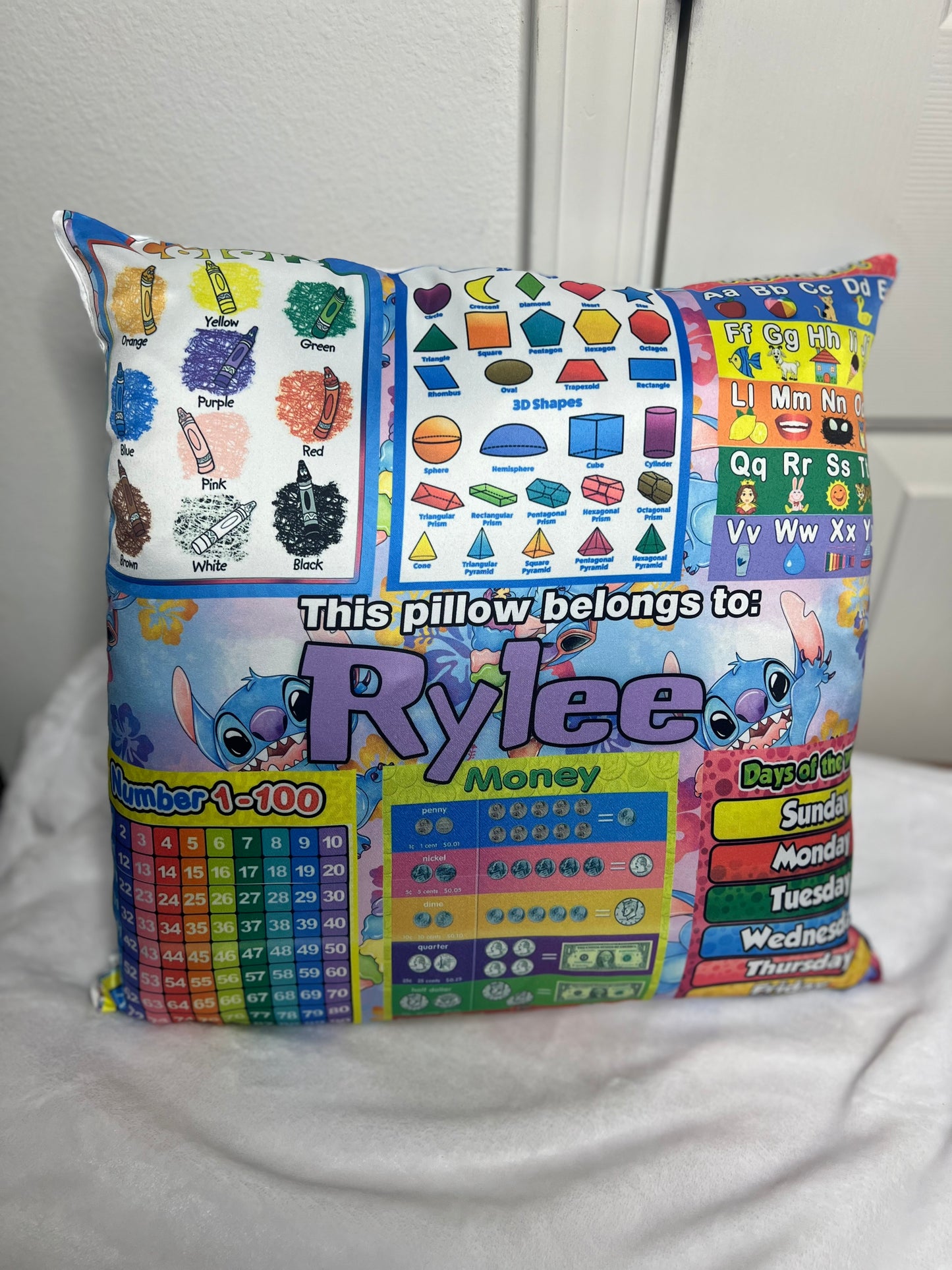 Learning Pillow Blank Templates | ONLY Templates Included is Pictured | Toddler Age | CANVA Template