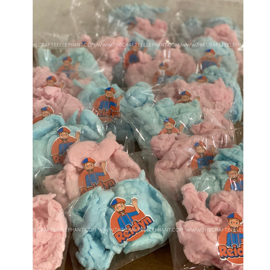 Cotton Candy | Mini Packs | Custom Label | Baby Shower | Birthday Party | Graduation | Dozen