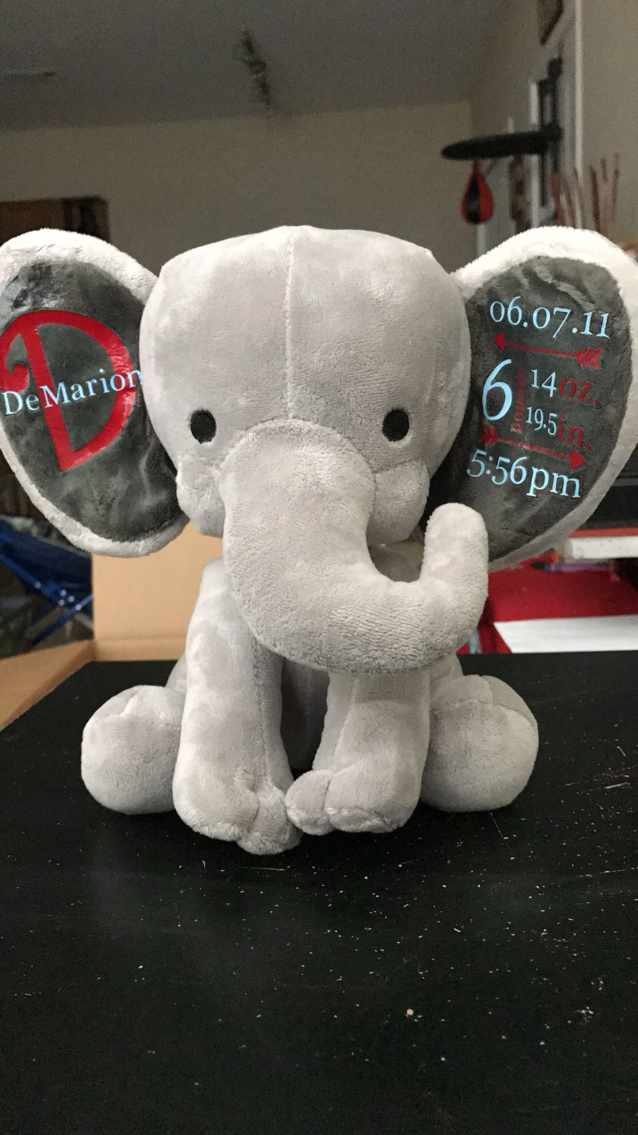 Birth Announcement Elephant | Stuffed Animal | Baby Shower Gift