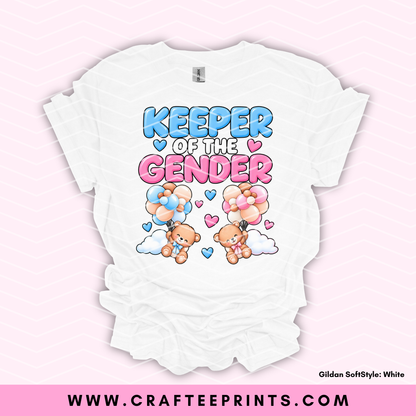 Keeper of the Gender | Baby Shower | Unisex T-Shirts