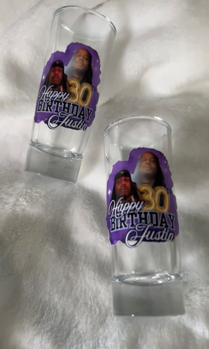 Shot Glass | Glass or Plastic | Tall Shot Glass | UV DTF | Set of 12