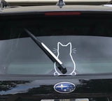 Kitty Cat Windshield Wiper Decal - Home | Laptop |Car Bumper Sticker Decal