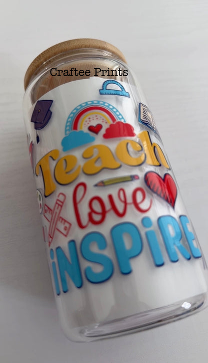 Glass Can Tumbler | Teacher’s Appreciation Week
