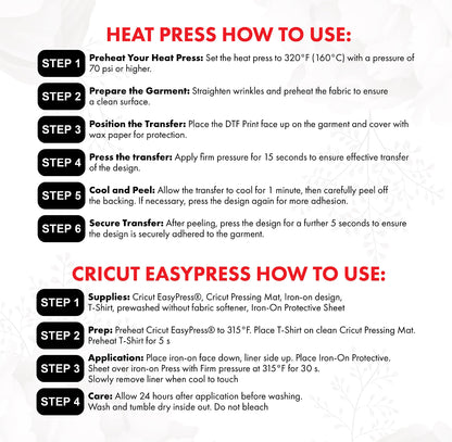 DTF Transfer Sheets | Ready to press | Heat Transfer | Full Color Transfers