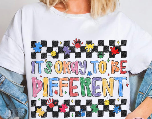 It’s Okay To Be Different | Retro Autism Awareness | Unisex T-Shirt