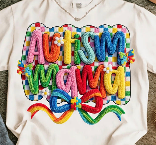 Faux Yarn Autism Mama Unisex T-Shirt