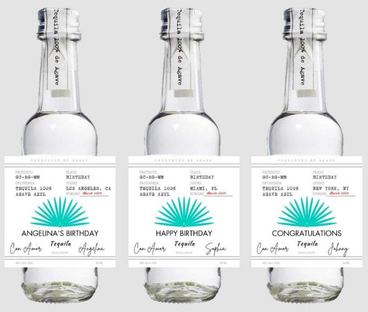 Casamigos 50 ml Tequila Bottle Label | Bachelorette Party Favor | 21st Birthday Favors | Bridal Party Gift | Tequila Bottle Labels | FREE Shipping