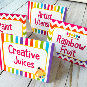 Party Food Labels | Tent Cards | Food Labels | Event Decor