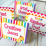 Party Food Labels | Tent Cards | Food Labels | Event Decor