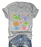 Note To Self | Mental Health Awareness | Adult Unisex T-Shirt