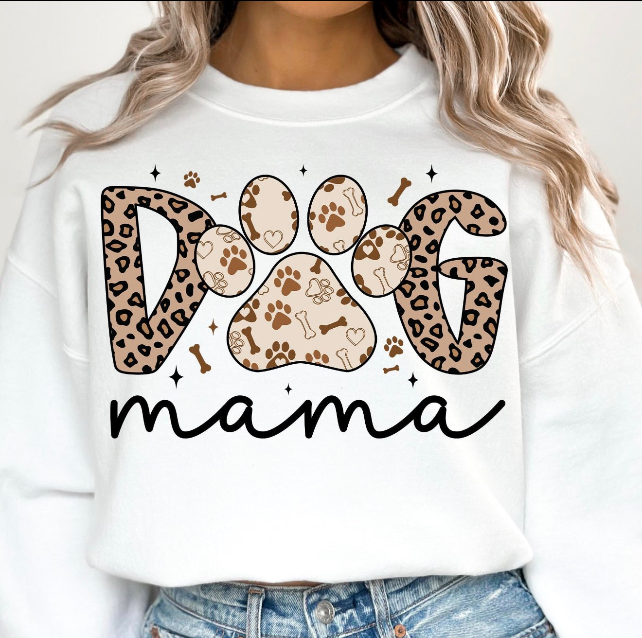 Dog Mama | Leopard Print | Unisex Sweatshirt