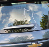 Kitty Cat Windshield Wiper Decal - Home | Laptop |Car Bumper Sticker Decal