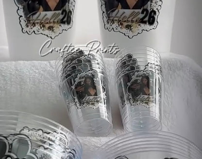 Shot Glass | Glass or Plastic | Tall Shot Glass | UV DTF | Set of 12