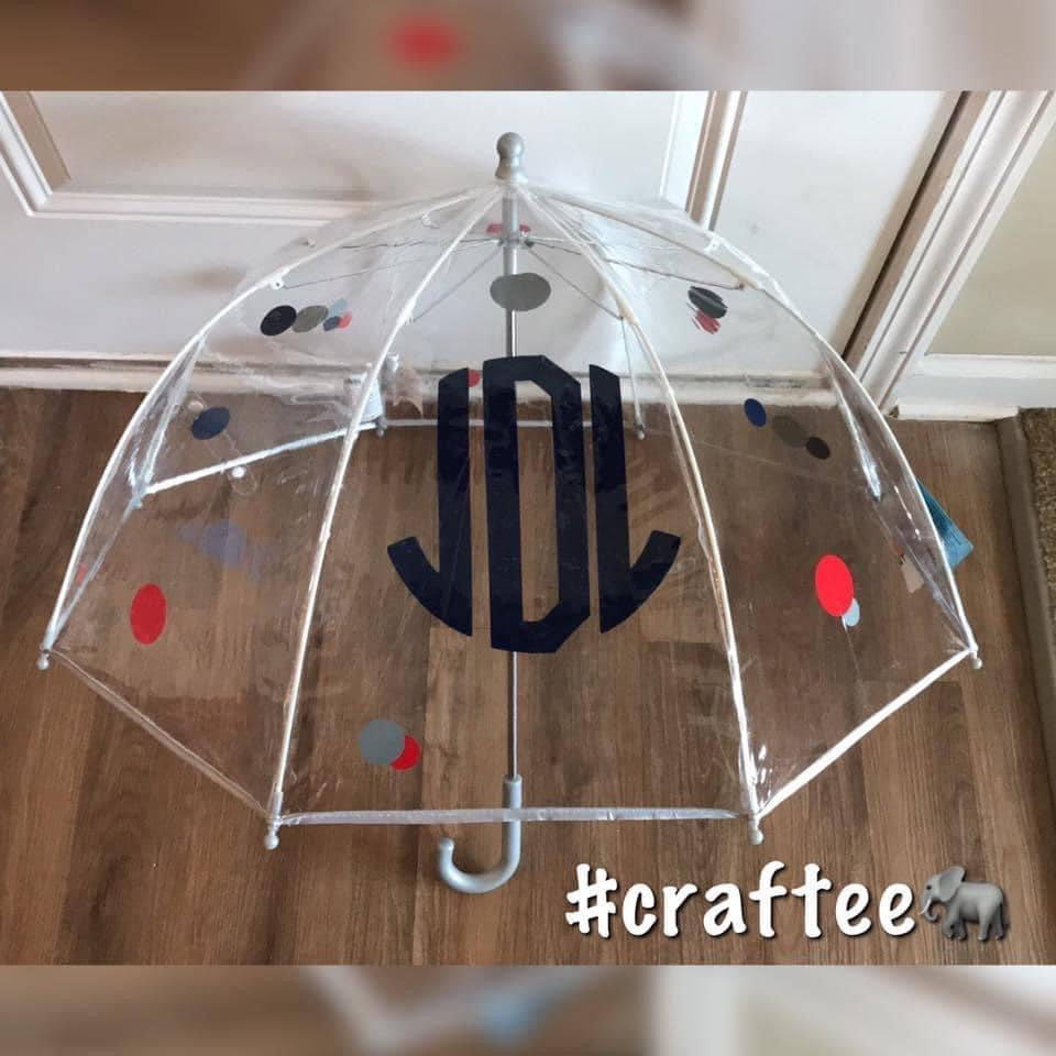 Personalized Clear Dome Umbrella | Monogram