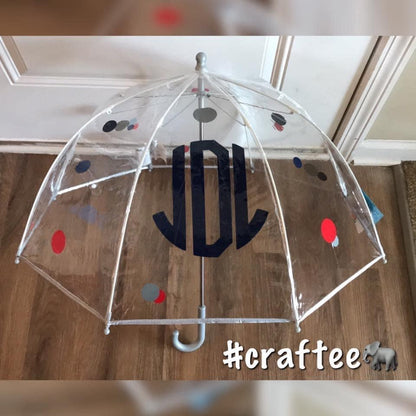 Personalized Clear Dome Umbrella | Monogram