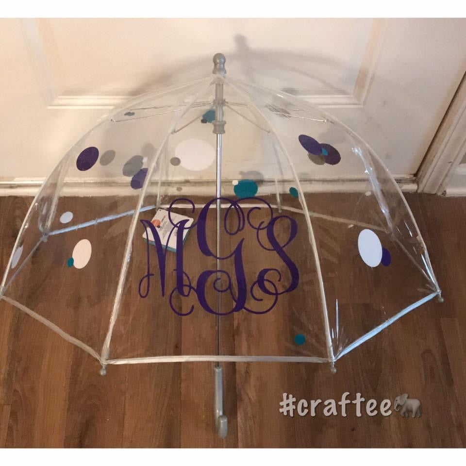 Personalized Clear Dome Umbrella | Monogram
