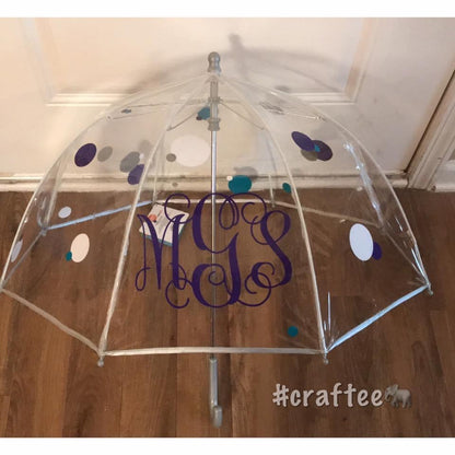 Personalized Clear Dome Umbrella | Monogram