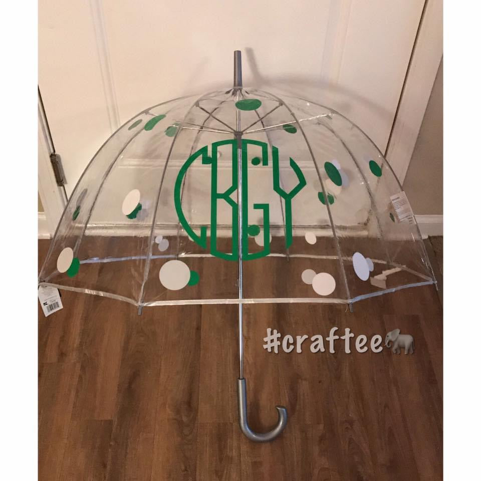 Personalized Clear Dome Umbrella | Monogram