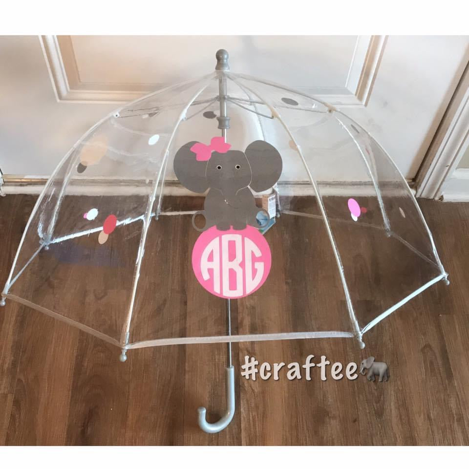 Personalized Clear Dome Umbrella | Monogram