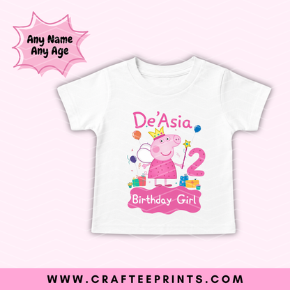 Peppa Pig Inspired Toddler Birthday T-Shirt