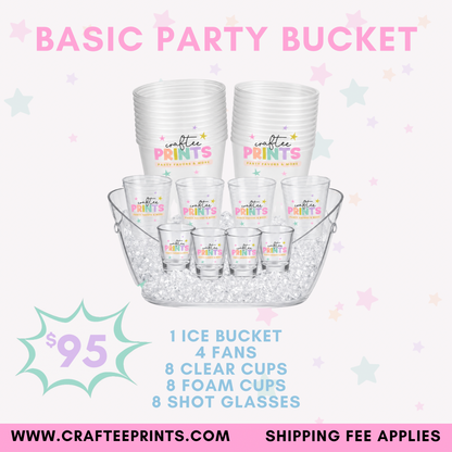 Adult Basic Party Bucket | Cups | Shot Glasses | Ice Bucket