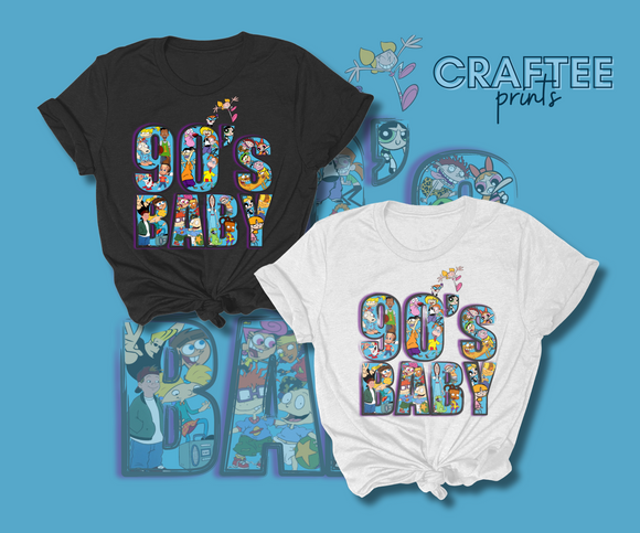 90s Baby Comfort Colors T-Shirt | 90s Kid | Cartoon Characters