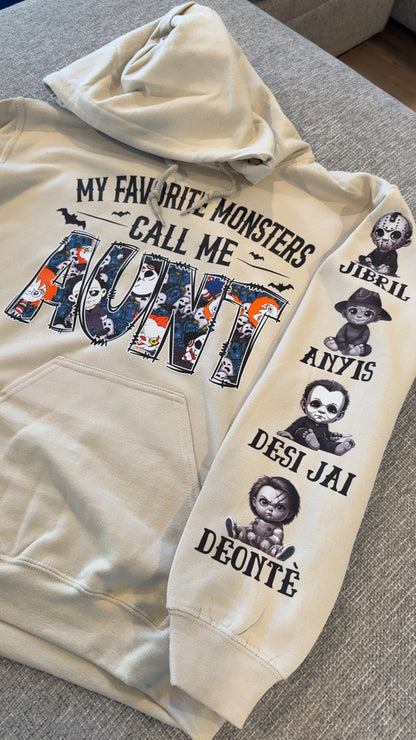My Favorite Monsters Call Me … | Custom Hoodie | Halloween Themed | Seasonal Hoodie