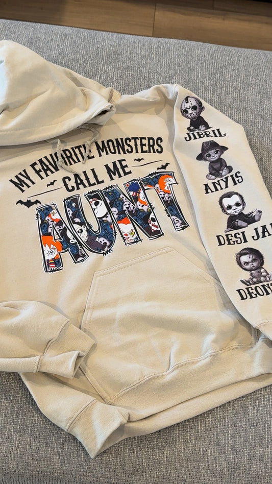 My Favorite Monsters Call Me … | Custom Hoodie | Halloween Themed | Seasonal Hoodie