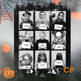 Halloween Mugshot | Halloween T-Shirt | Scary Characters | Unisex T-Shirt