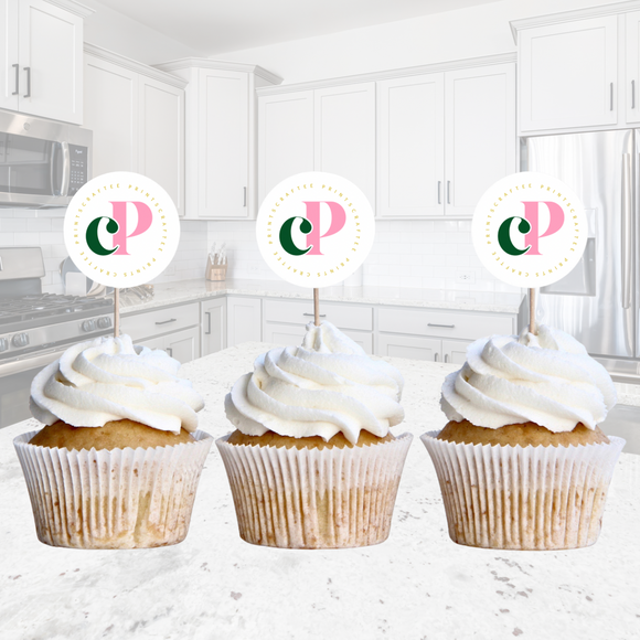 Cupcake Toppers | Logo Branded Cupcake Toppers | Personalized Toppers