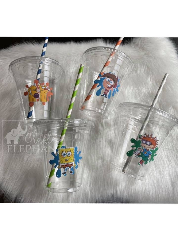 Custom Party Cups with Matching Straws